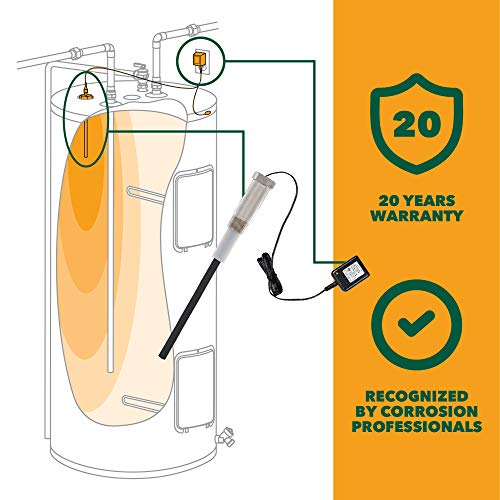 CorroProtec Powered Anode Rod for Water Heater, 20Year Warranty