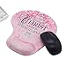 Apottwal Pink Mouse Pad, Ergonomic Mouse Pad, Mouse Pad with Wrist Support,Mouse Pad Wrist Support,Gaming Mouse Pad With Non-Slip PU Base for Computer Office Decor Desk Accessories Pink Rose Mouse Pad