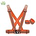 Reflective Vest with Hi Vis Bands, Fully Adjustable & Multi-purpose: Running, Cycling Gear, Motorcycle Safety, Dog Walking & More - High Visibility Neon Orange Xl - By 247 Viz