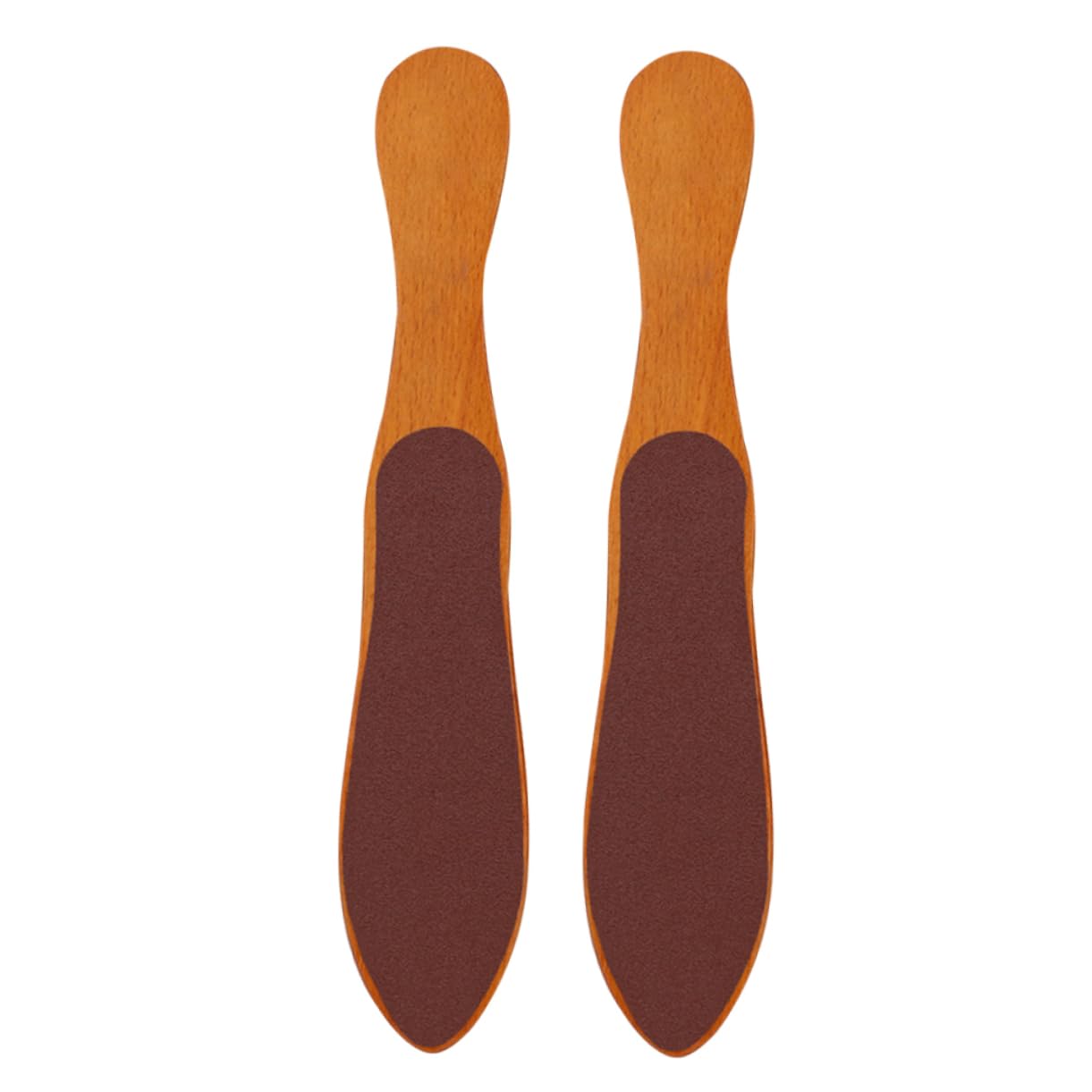 Beatifufu 2pcs Double-Sided Bottle Shaped Foot Brush Wood Pedicure Tool for Callus Removal Foot Grinding for Smooth Skin for Professional and Home Use