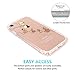 JAHOLAN iPhone 7 Case, iPhone 8 Case Amusing Whimsical Design Clear Bumper TPU Soft Case Rubber Silicone Cover for iPhone 7 iPhone 8 - Cat Watering Flowers