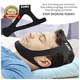 Premium Anti Snore Chin Strap [2019 Upgraded Version] - Advanced Snoring Solution Scientifically Designed to Stop Snoring Naturally and Give You The Best Sleep of Your Life (black.)