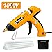 Hot Glue Gun,Crenova 100 Watts Industrial Hot Melt Glue Gun Set, with 10pcs Glue Sticks and Carry Bag, for Factory, Home and School, DIY Arts and Crafts Projects, Home Quick Patch-ups (Yellow)