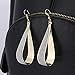 SOSUO Silver Crystal Scrub Water Drop Hook Dangle Earrings Fashion Women Party (Gold)
