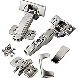 Half Overlay Blum 110 deg Soft-Close BLUMotion Clip Top Frameless Hinges, Pair