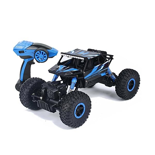 SZJJX Ferngesteuertes Auto Offroad-RC-Trucks Leistungsstarkes Fahrzeug 2,4 GHz 4WD 1:18 Rennkletterautos Radio…