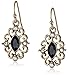 1928 Jewelry Women's Navette Crystal Royale Filigree Drop Earrings