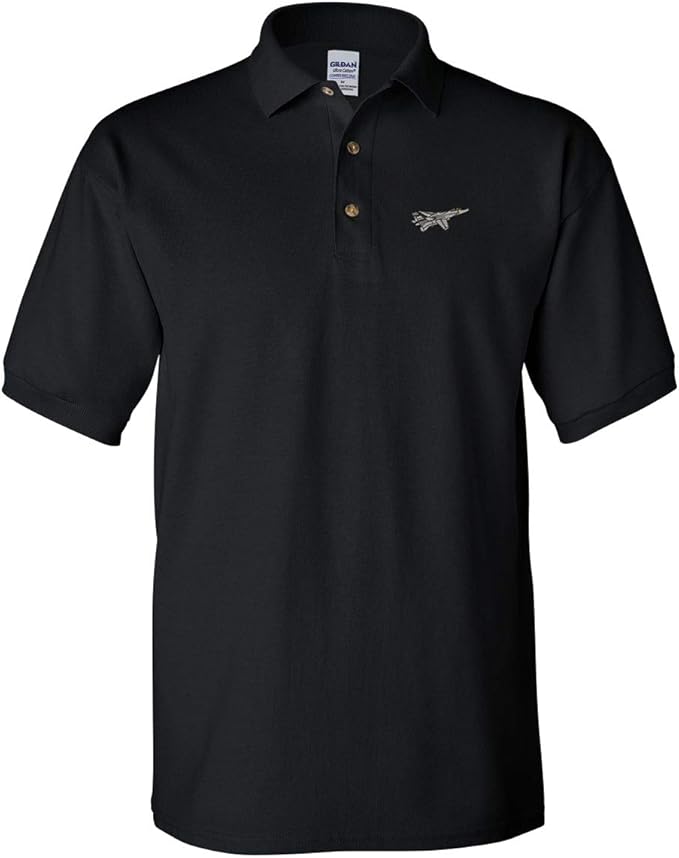 Amazon.com: Polo Shirt F-14 Tomcat Embroidery Military Unit Cotton Golf Shirt for Men - Black, X 
