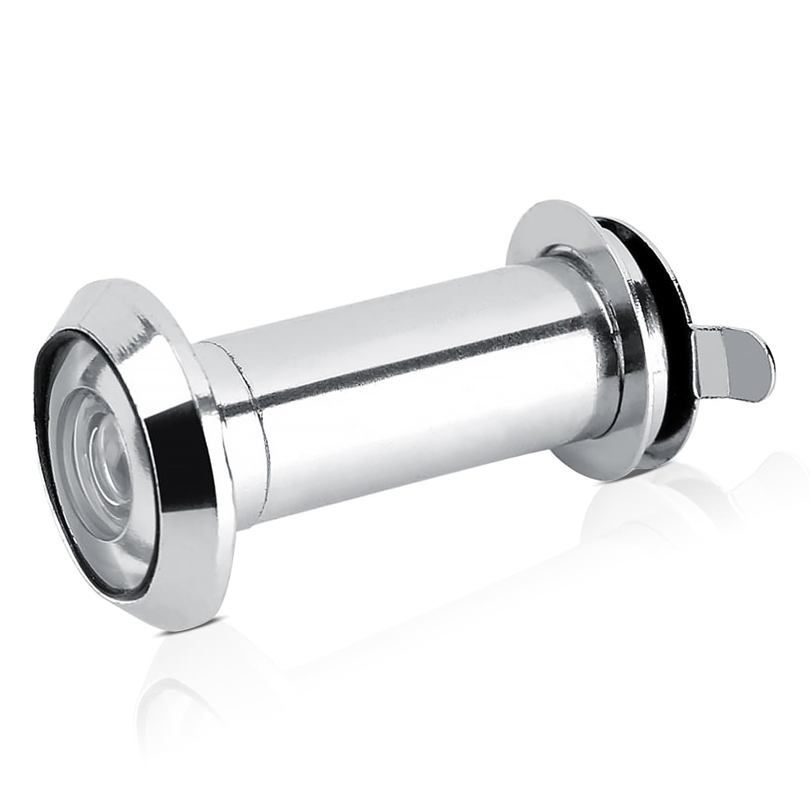 WGFOIP 220 Degree Wide Angle Door Viewer, Polished Chrome Door Spy Hole Peephole with Privacy Cover for Front Door Safety