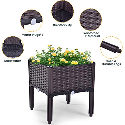 Raised Garden Bed, Set of 4 Planter Box, Raised Garden Bed Planter