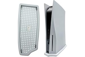 Chenkxin Vertical Stand for PS5 PlayStation 5 Console with Built-in Cooling Vents and Non-Slip Feet - Disc Edition, Not for PS5 Slim/Pro (White)