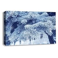 Canvas Wall Art Snowy Day Canvas Prints Home Artwork Decoration for Living Room,Bedroom - 12x18 inches