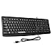 VicTsing Spill-Resistant Wired Keyboard, Computer USB Keyboard with 5 Feet USB Cable and Foldable Stands, Support Windows 10/8 / 7 / Vista/XP, Mac, Linux, Black