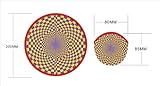 Foldable Collapsible Frisbee Fan With Pouch Purple Yellow Box - Set of Two