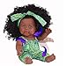 Littleice 12 inch Baby Play Dolls Black Girl Dolls African American Play Dolls Lifelike Child Simulation Baby Doll Black Doll