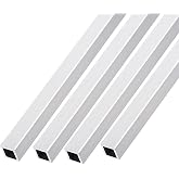 METALLIXITY Square Aluminum Tube (8mm x 8mm x 1mm x 300mm) 4Pcs, 6063 Aluminum Tubing - for Home Furnishing, Machinery
