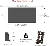 GOCAN Brazilian Double Hammock 2 Person 220x160cm Dark Grey XL 300kg view 2