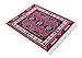 Beautiful Oriental Rug Style Mousepad, Red and Black Miniature Carpet Computer Mouse Pad, Rectangular, Non-Slip, Polyester, Elegant Office Accessories