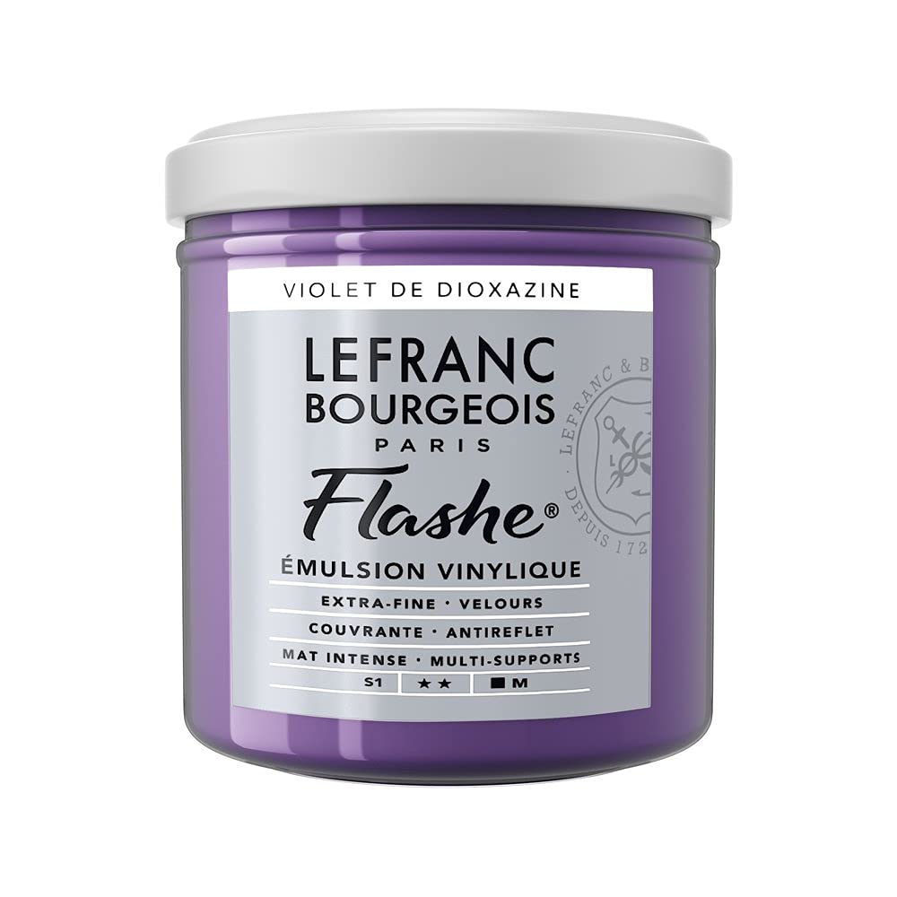 Lefranc Bourgeois Flashe, Extra-Fine Acrylic Vinyl Emulsion, Artists Quality, Dioxazine Violet, 125ml Pot — image 1