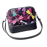 Clearance Sale! ZOMUSAR Women Fashion PU Leather Zipper Small Deer Splice Handbag Shoulder Shell Bag Shiny Crossbody Tote Bag (White-B)
