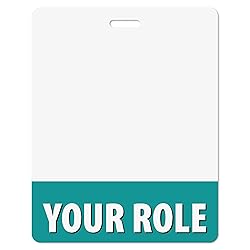 Bulk Custom Badge Buddies Teal Horizontal Oversized