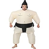 JASHKE Inflatable Sumo Wrestling Suits Sumo Costume Adult Blow up Sumo Costume Inflatable Costume Adult for Halloween Christmas
