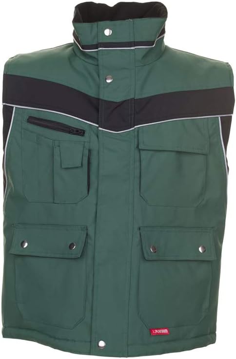 Planam 2585052 Size Large "Plaline" Winter Vest - Green/Black