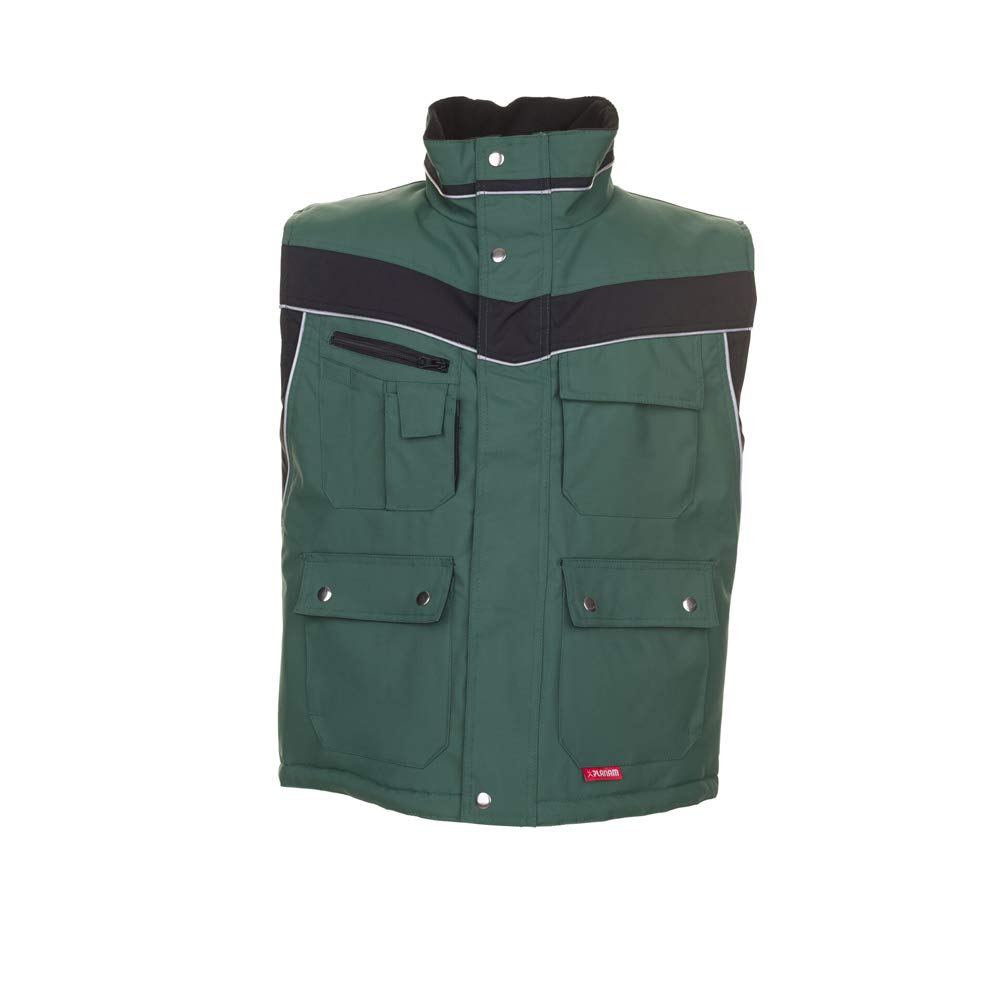 Planam 2585044 Size Small "Plaline" Winter Vest - Green/Black
