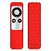 Fintie Protective Case for Apple TV 2 3 Remote Controller - Casebot [Honey Comb Series] Light Weight [Anti Slip] Shock Proof Silicone Sleeve Cover, Red