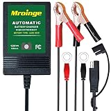 Mroinge MBC010 Automotive Trickle Maintainer 12V 1A Smart Automatic Charger for Car Motorcycle Boat Lawn Mower SLA ATV Wet Agm Gel Cell Lead Acid Batteries