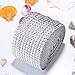 Silver Diamond Flower Shape Mesh Wrap Roll Faux Rhinestone Crystal Ribbon for Event Decorations, Wedding Cake, Bridal & Party Decorations Acrylic Bling Rhinestone Roll (1 Roll, 12 Row,30 ft) (Square)