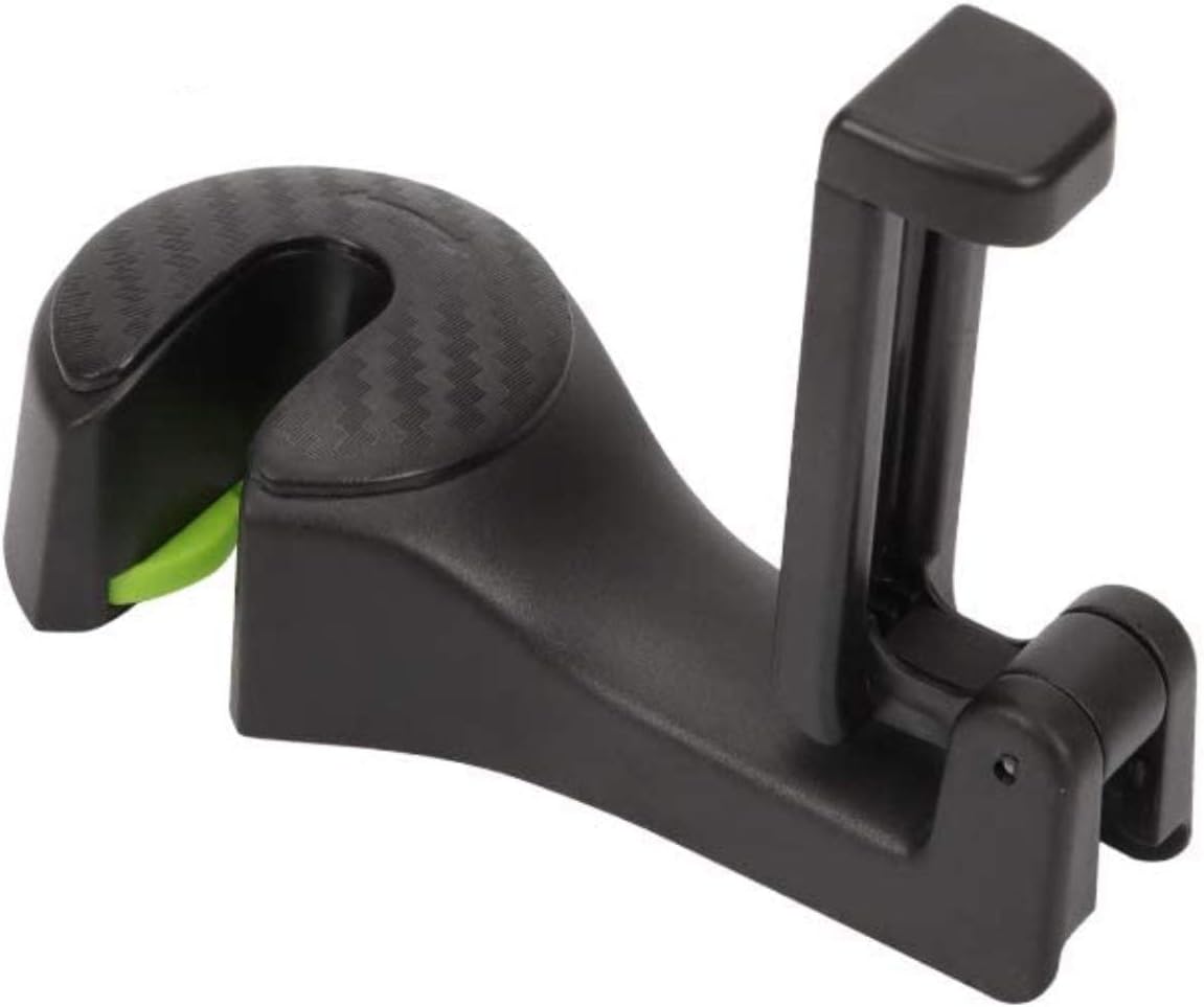 Mobile Phone Bracket & Car Hook Hanger, Back Seat Headrest Hanger Holder Hook for Bag Purse Cloth Grocery - 1 Pcs (Black) by Thrifty Shopper
