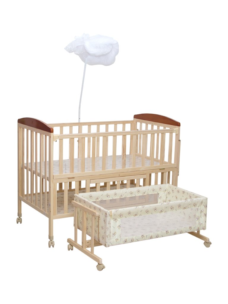 baby wooden cot with swing