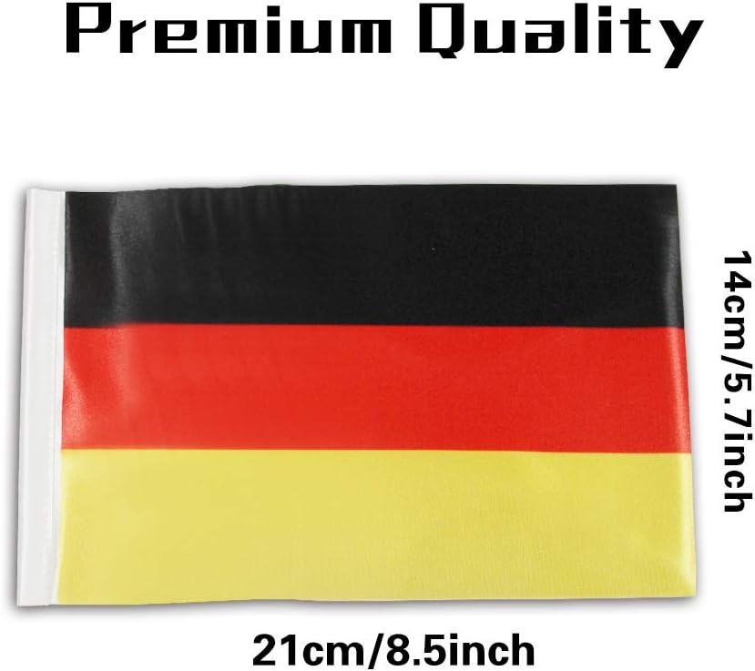 Germany Table Flag 9" x 6"- German Desktop Desk Office Flag on Stand Base, for Party Events Celebration School Decorations Supplies - Image 5