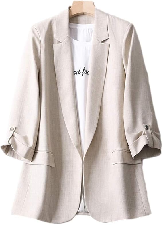 Amazon テーラードジャケット レディース Springカラー ライクジャケット ジャケットアウター テーラード シンプル ベーシック カジュアル オフィス スーツ春コート スタイル きれいめ 韓国 コート ジャケット 通販