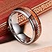 Three Keys Jewelry 6mm 8mm Koa Zebra Wood Antler Arrows Inlay Tungsten Wedding Rings Vikings Hunting Bands