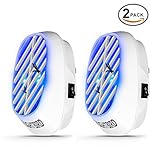 Flightbird 1W Plug in Bug Zapper, [2018 Newest] 4 Pcs UV Light Protects 500 Sq Ft,Energy-Efficient Economic Silent Electric Indoor Mosquito Killer Lamp Insect Killer Trap for Pest/Moth/Flies (2 Pack)