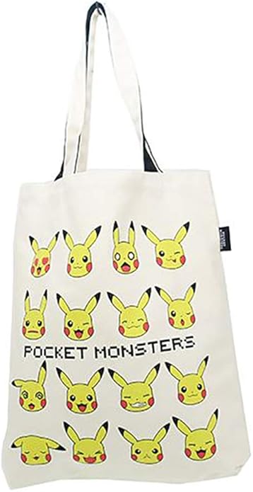 Amazon Co Jp トートバッグ ピカチュウフェイスいっぱい 劇場版 ポケットモンスター キミにきめた ポケモン 映画 キャラクター マチ付き 帆布 キャンバス生地 コットンバッグ 鞄 手提げかばん ジュエリー