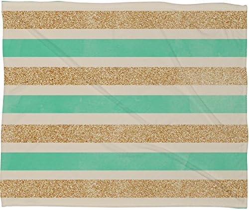 Deny Designs  Allyson Johnson, Glitter and Mint, Fleece Throw Blanket,  Small, 40" x 30"