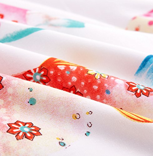 Fishes Duvet Cover Set, 100% Cotton Bedding, Tropical Ocean Coastal Fishes Pattern Printed on White, with Zipper Closure (3pcs, Queen Size)