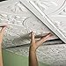 Genesis - Antique White 2x2 Ceiling Tiles 3 mm Thick (Carton of 12) - These 2'x2' Drop Ceiling Tiles are Water Proof and Won't Break - Fast and Easy Installation (2' x 2' Tile)