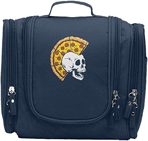 HRhzb Pizza Skull Multifunction Cosmetic Bag&Case Portable Makeup Pouch Waterproof Travel Handbag Organizer Toiletry Bag For Men And Women