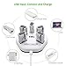 EBL 5 Slot 9V Li-ion Rechargeable Battery Charger for TENS Smoke Detector Multimeter Alarm System etc - USB Input Port