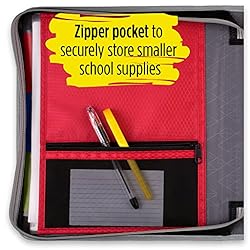 Five Star 2 Inch Zipper Binder, 3 Ring