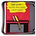Five Star 2 Inch Zipper Binder, 3 Ring Binder, Removable File Folders, Durable, Red (73283)
