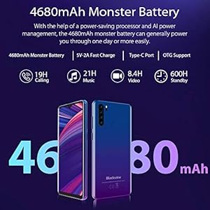 Blackview A80 pro 4G Cellulare Smartphone Offerte, 6,49’’ HD +, Helio P25 4GB + 64GB, Quattro Fotocamera Posteriori… - immagine 7
