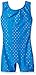 Danskin Big Girls' Gymnastics Unitard, Blue Rainbow Dots, Intermediate (6X-7)
