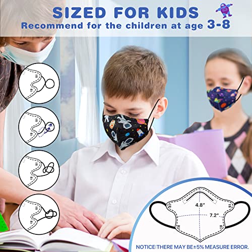 XDX KN95 Face Masks for Kids (38 Years), 25PCS Individually Wrapped