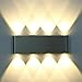 Deckey 8 LED High Power Up Down Wall Lamp Spot Light Sconce Lighting Convex Mirror LED Wall Sconce Decor Fixture (Warm White)