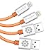 Lightning Cable, 2 Pack 6.6 Ft Long iPhone 6 Charger, F-color Braided Apple MFi Certified 8 Pin Lightning Cable for iPhone 8 6S 6 Plus 5 5S 5C, iPad Air 2 Mini 4, iPad Pro, iPod Touch 5 Orange